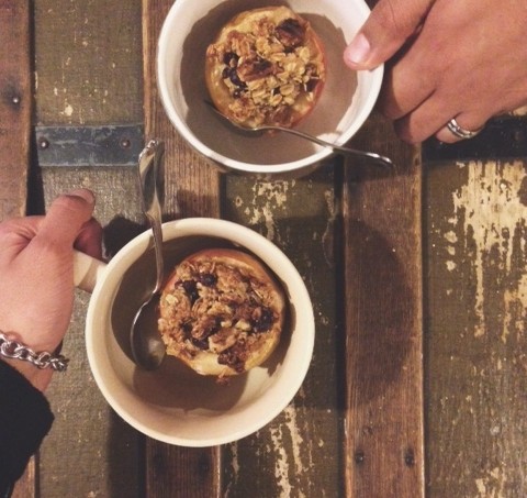 Pictured above is a baked apple dessert my husband and I enjoyed before the countdown to 2015. Yum.